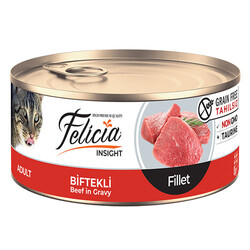 Felicia - Felicia Tahılsız Biftekli Fileto Yetişkin Kedi Konservesi