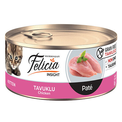 Felicia Kıyılmış Tavuklu Tahılsız Yavru Kedi Konservesi 85 Gr 