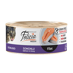 Felicia - Felicia Tahılsız Sterilised Somonlu Fileto Kısırlaştırılmış Kedi Konservesi