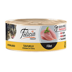 Felicia - Felicia Tahılsız Sterilised Tavuklu Fileto Kedi Konservesi