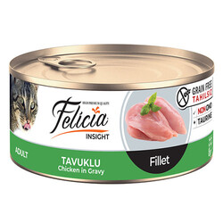Felicia - Felicia Tavuklu Fileto Tahılsız Yetişkin Kedi Konservesi 85 Gr