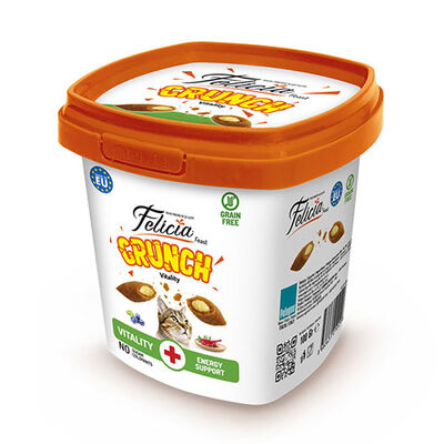 Felicia Vitality Crunch Sığır Etli Yaban Mersinli ve Sütlü Kedi Ödül Maması 100 Gr 