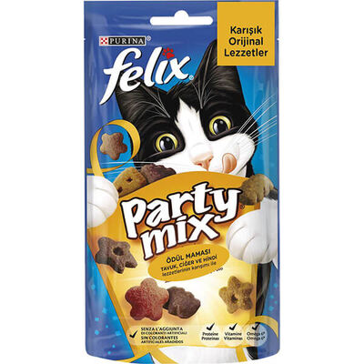 Felix Party Mix Karışık Orijinal Lezzetleri Kedi Ödülü