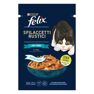 Felix Pouch Tasty Shreds Ton Balıklı Lezzetli Et Dilimleri Yetişkin Kedi Konservesi 80 Gr 