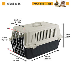 Ferplast Atlas 20 Küçük Irk Köpek ve Kedi Taşıma Çantası Mavi 58x37x32 Cm - Thumbnail