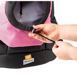 Ferplast Kangoo Küçük Irk Köpek Sırt Çantası 41x20x43 Cm Pembe - Thumbnail