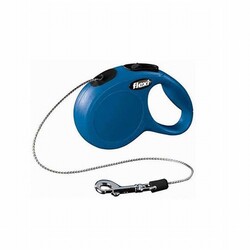 Flexi - Flexi New Classic Otomatik İp Köpek Gezdirme Tasması Small 5 Mt Mavi 