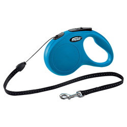 Flexi - Flexi New Classic Otomatik İp Köpek Gezdirme Tasması Small 5 Mt Mavi 