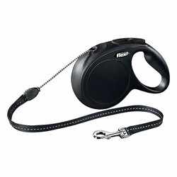 Flexi - Flexi New Classic Otomatik İp Köpek Gezdirme Tasması Medium 8 Mt Siyah 
