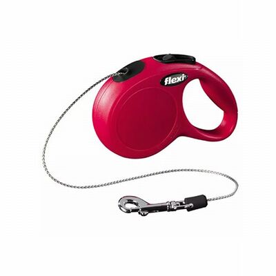 Flexi New Classic Otomatik İp Köpek Gezdirme Tasması XSmall 3 Mt Kırmızı 