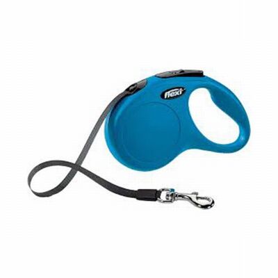 Flexi New Classic Otomatik Şerit Köpek Gezdirme Tasması Medium 5 Mt Mavi 