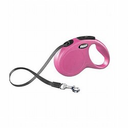 Flexi - Flexi New Classic Otomatik Şerit Köpek Gezdirme Tasması Small 5 Mt Pembe 