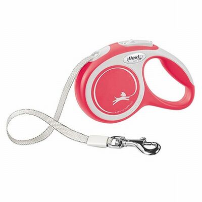 Flexi New Comfort Şerit Otomatik Şerit Köpek Gezdirme Tasması XS 3 Mt Kırmızı 