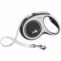 Flexi - Flexi New Comfort Otomatik Şerit Köpek Gezdirme Tasması Large 5 Mt Siyah 