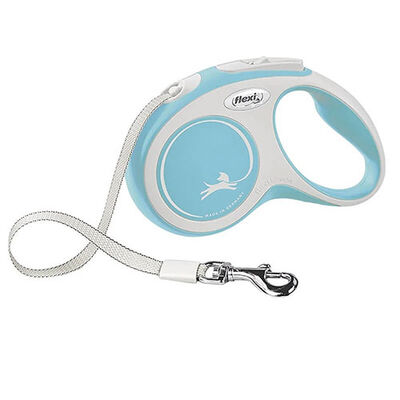 Flexi New Comfort Otomatik Şerit Köpek Gezdirme Tasması Medium 5 Mt Açık Mavi 
