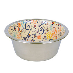 Flip - Flip Seramik Kaplı Çelik Köpek Mama Kabı 945 Ml 