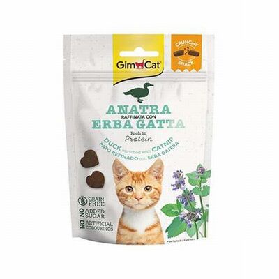 GimCat Crunchy Snacks Duck Catnip Ördekli ve Catnipli Tahılsız Kedi Ödülü 50 Gr 