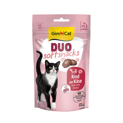 GimCat - GimCat Duo Soft Shacks Sığır Etli ve Peynirli Kedi Ödül Maması 50 Gr 