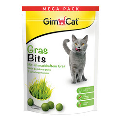GimCat - GimCat Gras Bits Çimen Aromalı Sindirim Sistemi Destekleyici Şekersiz Kedi Ödül Maması 425 Gr 