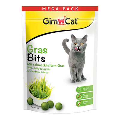 GimCat Gras Bits Çimen Aromalı Sindirim Sistemi Destekleyici Şekersiz Kedi Ödül Maması 425 Gr 