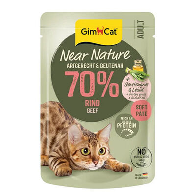 GimCat Near Nature Ezme Sığır Etli Pouch Yetişkin Kedi Konservesi 85 Gr 