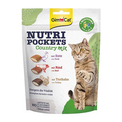Gimcat - GimCat Nutripockets Country Mix Multivitaminli Kedi Ödül Maması 150 Gr 