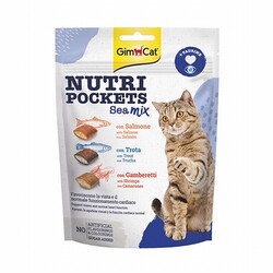Gimcat - GimCat Nutripockets Sea Mix Taurinli Kedi Ödülü 150 Gr 