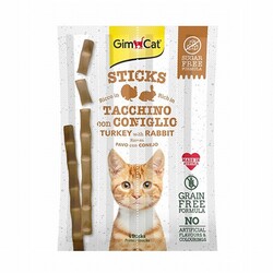 GimCat - GimCat Sticks Hindili ve Tavşanlı Tahılsız Kedi Ödül Çubukları 20 Gr 