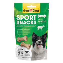 GimDog - GimDog Sportsnacks Kuzulu ve L-Carnitinli Tahılsız Köpek Ödülü 60 Gr 