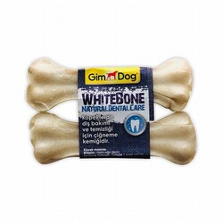 GimDog - GimDog Mordimi Beyaz Press Kemik Köpek Ödülü 2'li 11 Cm 