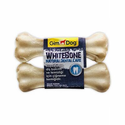 GimDog Mordimi Beyaz Press Kemik Köpek Ödülü 2'li 11 Cm 