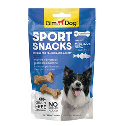 GimDog - GimDog Sportsnack Coalfish Kömür Balıklı ve L-Carnitinli Tahılsız Köpek Ödülü 60 Gr 