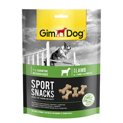 GimCat - GimDog Sportsnacks Kuzulu L-Carnitinli Tahılsız Köpek Ödülü 150 Gr 