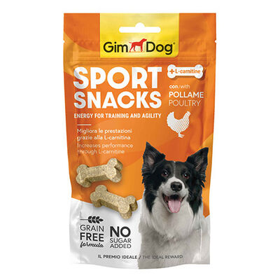 GimDog Sportsnacks Tavuklu ve L-Carnitinli Tahılsız Köpek Ödülü 60 Gr 