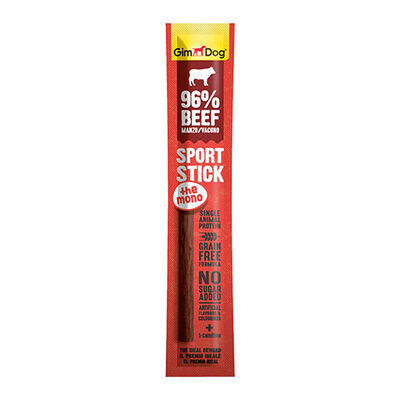 GimDog SportSticks Mono Sığır Etli Tahılsız Köpek Ödül Çubuğu 12 gr