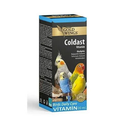 Gold Wings - Gold Wings Premium Coldast Kuşlar için Solunum Sistemi Destekleyici Sıvı Vitamin 20 Ml 