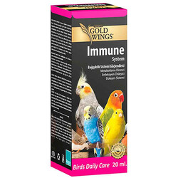 Gold Wings - Gold Wings Premium Immune System Kuşlar için Bağışıklık Sistemi Güçlendirici Sıvı Vitamin 20 Ml 
