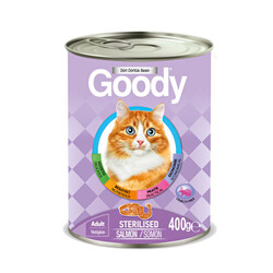 Goody - Goody Somonlu Kısırlaştırılmış Kedi Konservesi 24 Adet 400 Gr 