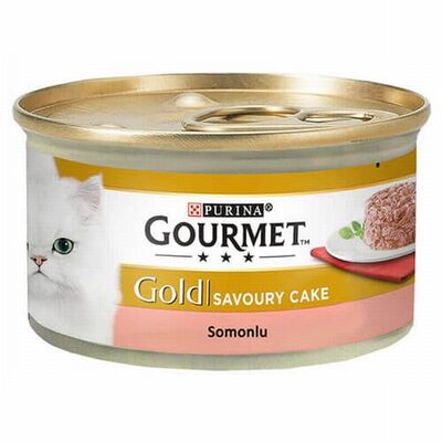 Gourmet Gold Savoury Cake Somonlu Yetişkin Kedi Konservesi 24 Adet 85 Gr 