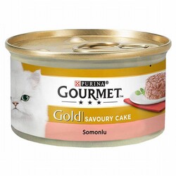 Gourmet Gold - Gourmet Gold Savoury Cake Somonlu Yetişkin Kedi Konservesi 6 Adet 85 Gr 