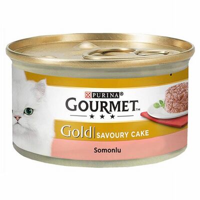 Gourmet Gold Savoury Cake Somonlu Yetişkin Kedi Konservesi 6 Adet 85 Gr 