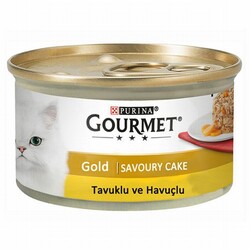 Gourmet Gold - Gourmet Gold Savoury Cake Tavuklu ve Havuçlu Yetişkin Kedi Konservesi 85 Gr 