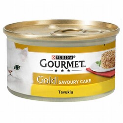 Gourmet Gold - Gourmet Gold Savoury Cake Tavuklu Yetişkin Kedi Konservesi 85 Gr 