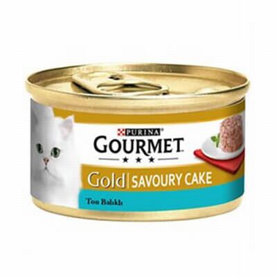 Gourmet Gold Savoury Cake Ton Balıklı Yetişkin Kedi Konservesi 24 Adet 85 Gr 