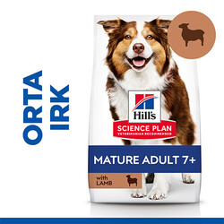Hill’s SCIENCE PLAN Mature Adult 7+ Medium Lamb&Rice Orta Irk Kuzulu Yaşlı Köpek Maması - Thumbnail
