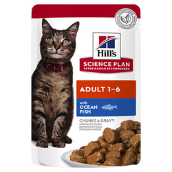 Hill's Science Plan - Hill’s SCIENCE PLAN Chunks Gravy Pouch Okyanus Balıklı Yetişkin Kedi Konservesi 85 Gr 