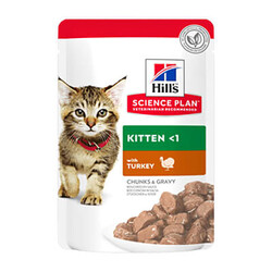Hill's Science Plan - Hill’s SCIENCE PLAN Chunks Gravy Pouch Kitten Hindili Yavru Kedi Konservesi 85 Gr