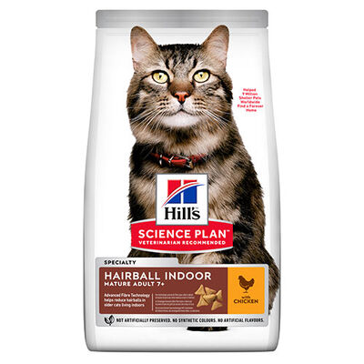 Hill’s SCIENCE PLAN 7+ Hairball Tavuklu Tüy Yumağı Engelleyici Yaşlı Kedi Maması 1,5 Kg 