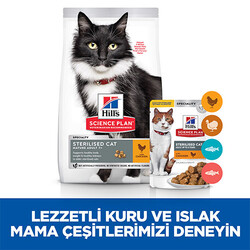 Hill’s SCIENCE PLAN 7+ Sterilised Chicken Kısırlaştırılmış Yaşlı Kedi Maması 1,5 Kg - Thumbnail