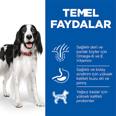 Hill’s SCIENCE PLAN Adult Medium Lamb & Rice Orta Irk Kuzulu Yetişkin Köpek Maması 14 Kg 